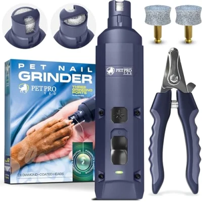 Image of PETPROVED Dog Nail Grinders Silent Claw Grinder for Dogs Claws Safe Trimmer Electric Pet File