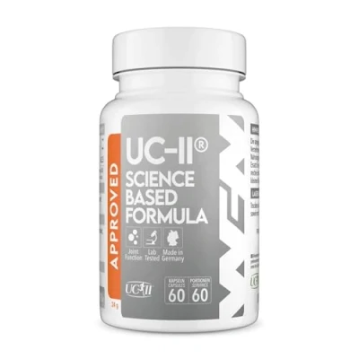 Image of WFN Approved UC II Type 2 Collagen for Joints 60 Capsules 40mg Undenatured Complex with Collagen, Vitamin C &amp; Boswellia Serrata Produced Tested in Germany