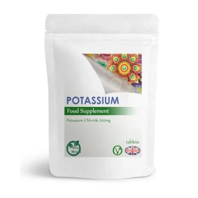 Image of Potassium 200mg Tablets, Blood Pressure, Nervous Function, Muscle Support (Pack of 30)