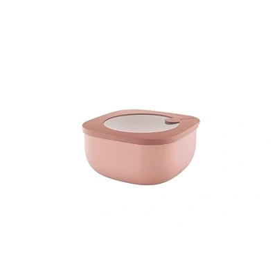 Image of Guzzini Kitchen Active Design, STORE&amp;MORE BIO, Shallow Airtight Fridge/Freezer/Microwave Containers (M) Peach Blossom Pink, 16 x16 x h7,8 cm 975 cc 170720251