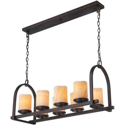 Image of Aldora 8 Light Ceiling Island Pendant Bar Bronze, E27