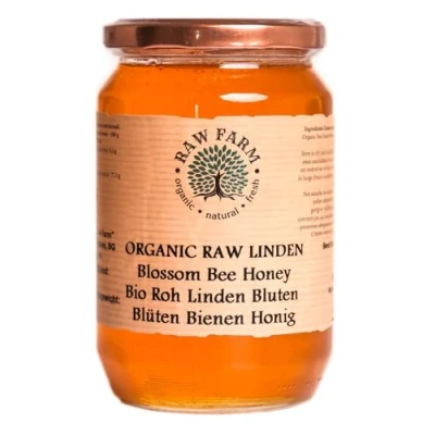 Image of 900 g Organic Raw Linden Blossom Bee Honey Farm