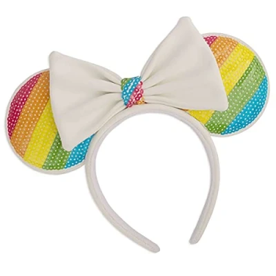 Image of Loungefly x Disney Minnie Mouse Rainbow Sequins Ears