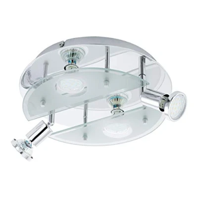 Image of Eglo Lighting Cabo 4 Light Adjustable Flush Spot Ceiling Chrome, GU10