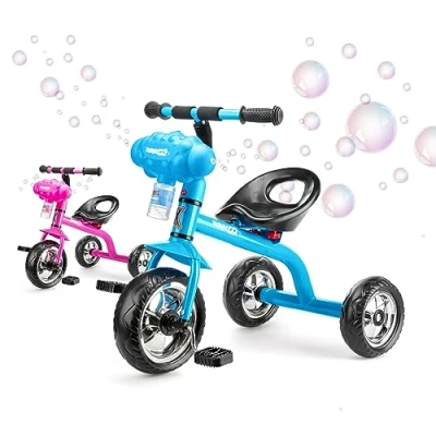Image of Xootz Bubble Go Trike for Kids, 3 Wheel Bike Toddlers with Machine, Age 3+, Multiple Colours