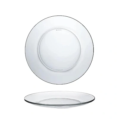 Image of Duralex 3012AF06/6 Made in France, LYS 7 1/2 Inch Clear Dessert Plate, Set of 4, Glass