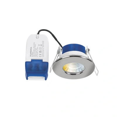 Image of Aurora R6 Fixed 6W 3000 5700K Fire Rated LED Downlight Chrome