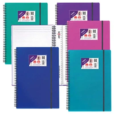 Image of Snopake A4 NoteGuard Hardback Notebook Electra Assorted [Pack of 5] Ref: 14321