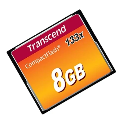 Image of Transcend 8GB CompactFlash 133 Memory Card (CF Card) Up to 50/20 MB/s, Supports Ultra DMA transfer mode 4 with MLC NAND Flash ideal for entry level DSLRs TS8GCF133