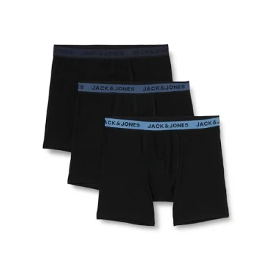 Image of Bestseller A/S Men&#039;s JACLOUIS Boxer Briefs 3 Pack Shorts, Black/Pack:Black Black, M (Pack of 3)