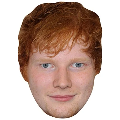 Image of FoxyPrinting ED SHEERAN JB Music Star Fancy Dress Cardboard Celebrity Party Face Mask