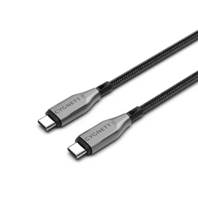 Image of Cygnett Armoured USB C to 60W Fast Charging Cable 2.0 (1m, Black)