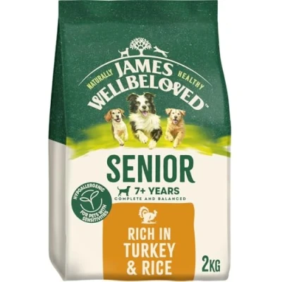 Image of James Wellbeloved Dog Senior Hypoallergenic Dry Food Turkey and Rice 2 kg