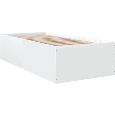 Image of vidaXL Bed Frame without Mattress White 100x200 cm