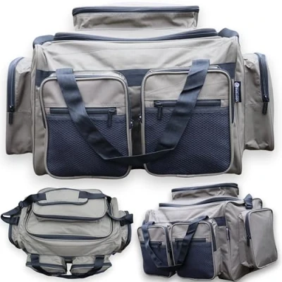 Image of LIDSTERS Green Carp Coarse Fishing Tackle Bag Holdall Large Multi Pocket
