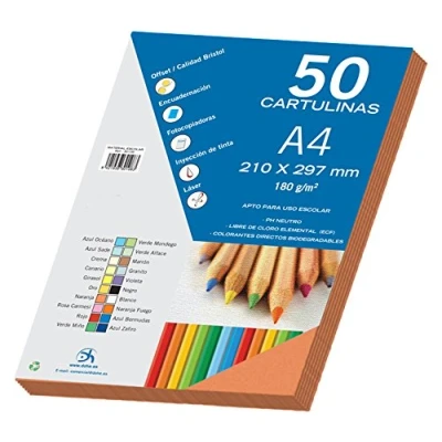 Image of Dohe Pack of 50 Pieces Card, A4 Orange