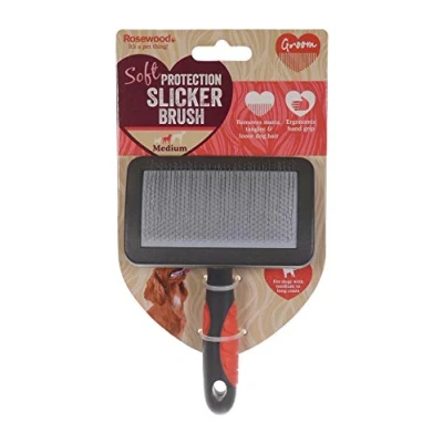 Image of Rosewood Soft Protection Slicker Brush for Dogs, Medium