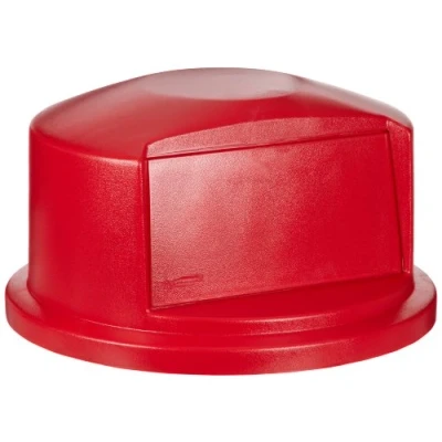 Image of Rubbermaid Commerical Products Brute Dome Top Lid 121 Litre Red FG263788RED
