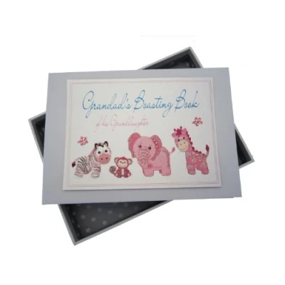 Image of White Cotton Cards Grandad&#039;s Boasting Book Photo Album (Tiny, Pink)