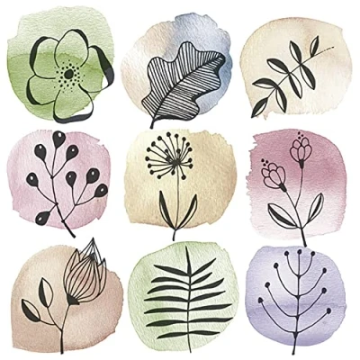 Image of DAISY 3 Ply Flowery Tissue Paper Napkins Serviettes for Decoupage Lunch 33cm x Pack of 20 (Flora Stamps)
