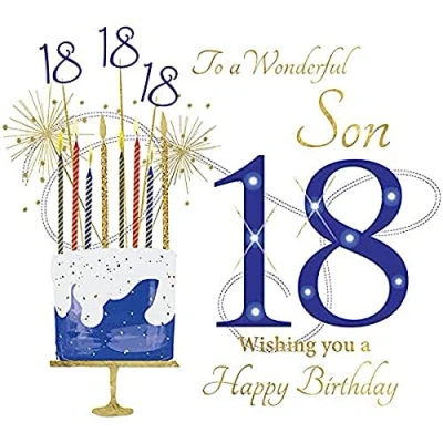 Image of Rush Design Large 18th Birthday Card Son