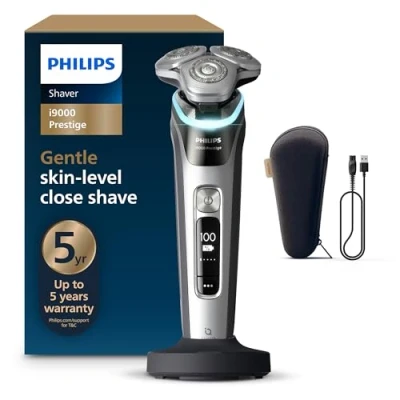 Image of Philips Shaver i9000 Prestige, Wet &amp; Dry Electric Shaver, Skin IQ, Lift Cut, 360 Precision Razor Blades, XP9204/10