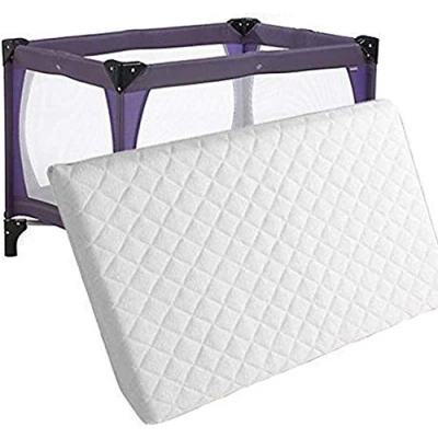 Image of Porter and Lambert New Baby Travel Cot Foam/Mattress Waterproof Cover Extra Thick Quilted Fits Most Graco/M&amp;P Toddler Cots, Breathable Anti allergenic 93 x 64 6 cm