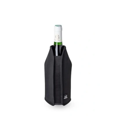 Image of Peugeot Frizz Cooler Chills Champagne or Wine in 20 Minutes Preserves Freshness for 2 Hours Easy to Clean Fabric Fits All Bottles Black Color