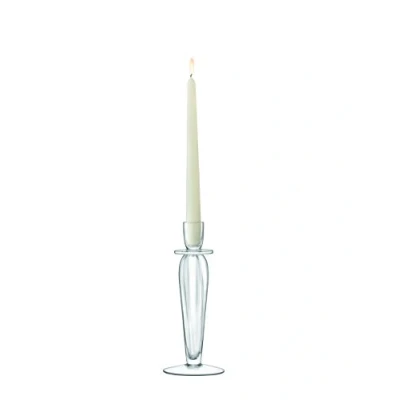 Image of LSA International Light Fluted Candle Stick, Glass, Clear, 9 x 22.5 cm