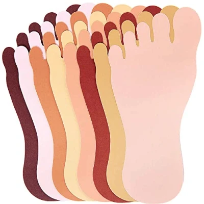 Image of Baker Ross FX244 Skin Tone Paper Feet Cut Outs Pack of 56, Arts and Crafts For Kids, Art Supplies Craft Materials