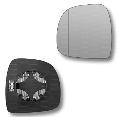 Image of Less4spares Replacement Wing Mirror Glass Left Compatible with Mercedes Vito 2003 2009 CLIP ON Passnager Near Side N/S Heated Blind Spot
