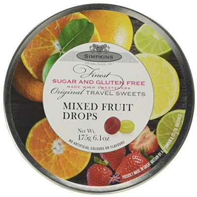 Image of Simpkins Sugar Free &amp; Gluten Mixed Fruit Drops Pack of 6