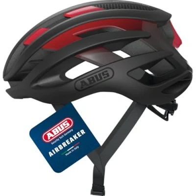 Image of ABUS AirBreaker Racing Bike Helmet High End for Professional Cycling Unisex, Men and Women Black, Size M