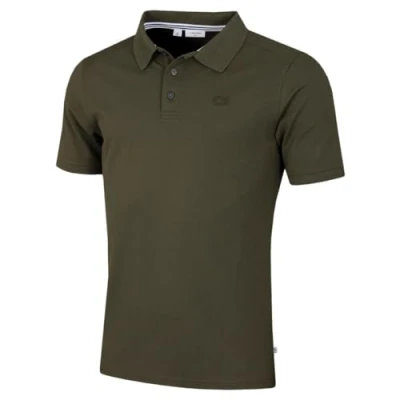 Image of Calvin Klein Mens Campus Coastal Polo Shirt Olive Green XXXXXL