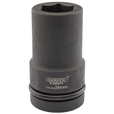 Image of Draper Expert HI TORQ� 6 Point Deep Impact Socket, 1&quot; Sq. Dr., 28mm
