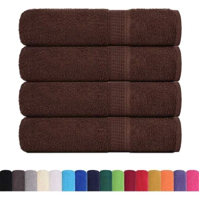 Image of vidaXL Shower Towels 4 pcs Brown 70x140 cm 360 gsm 100% Cotton