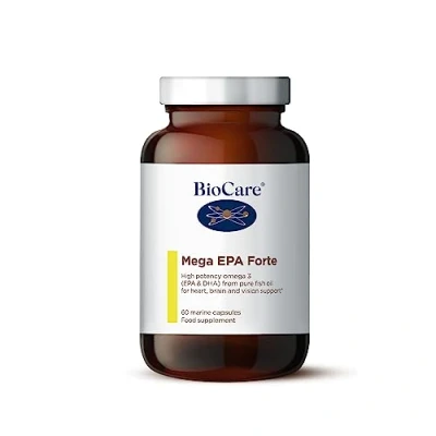 Image of BioCare Mega EPA Forte (Omega 3 Fish Oil) Heart, Brain &amp; Vision Support 60 Capsules