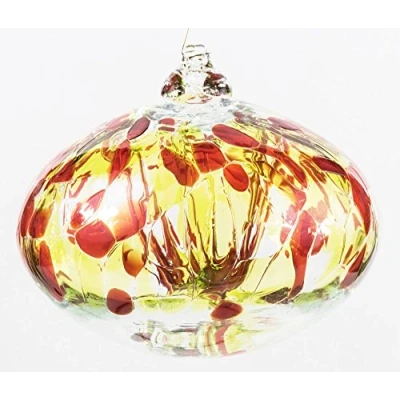 Image of Milford Collection Orb Tree of Life Large Glass Globe Peridot