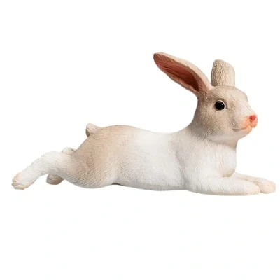 Image of MOJO Realistic Rabbit Lying Hand Painted Toy Figure Farmland Collection True to Life &amp; Highly Detailed Designed in UK