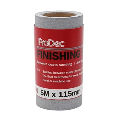 Image of ProDec 5m Roll 400 Grit Finishing Paper for Sanding Between Coats and Automotive 115mm Wide Abrasive Compatible with Machine Sanders &amp; Hand