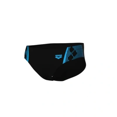 Image of Arena Feel Men&#039;s Graphic Swim Briefs Black Turquoise
