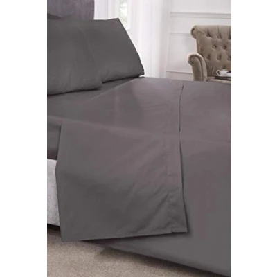 Image of Emma Barclay 180 Thread Count Percale Pillowcase (Pair) in Grey Pair