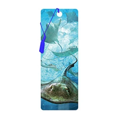 Image of 3D LiveLife Bookmark Sting Rays from Deluxebase. A Ray with lenticular Artwork Licensed Renowned Artist Jerry LoFaro