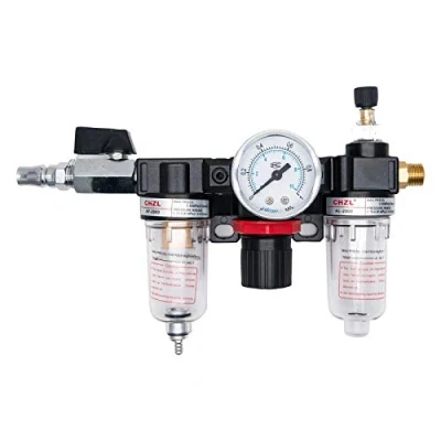 Image of 1/4&quot; BSP Air Filter Regulator Compressor MASO Moisture Water Trap Pneumatic Tools Oil Lubricator