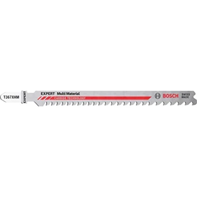 Image of Bosch 3x EXPERT Multi Material T367XHM Jigsaw Blade (for Wood with Tough metal, steel, Length 132 mm, Professional Accessory Jigsaw)
