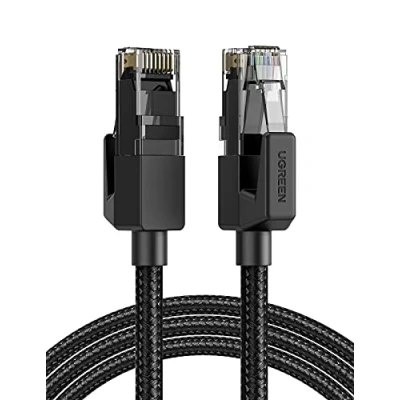 Image of UGREEN Ethernet Cable 3M, High Speed Gigabit Cat 6 Network Cable, POE 1000Mbps 250Mhz/s Braided Internet RJ45 LAN Patch Cord Compatible with Router, Modem, Smart TV, PC &amp; Laptop, PS5/PS4 Switch