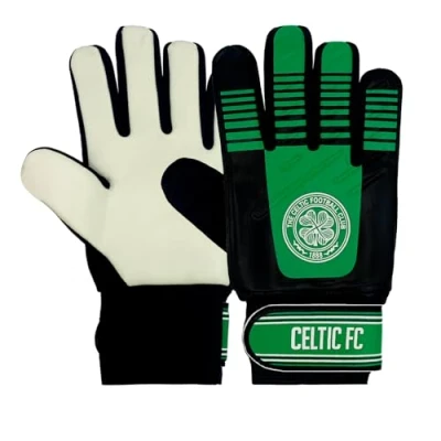 Image of Celtic FC Official Football Gift Youths Goalkeeper Goalie Gloves Green Black