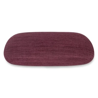 Image of LAGO TERRA Linen Fabric Textured Hard Shell Glasses Case Purple