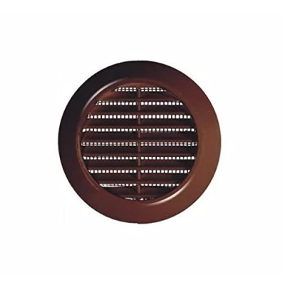 Image of Brown Mini Circle Air Vent Grille 70mm / 0.28&quot; inch with Fly Screen Furniture Ventilation Cover.
