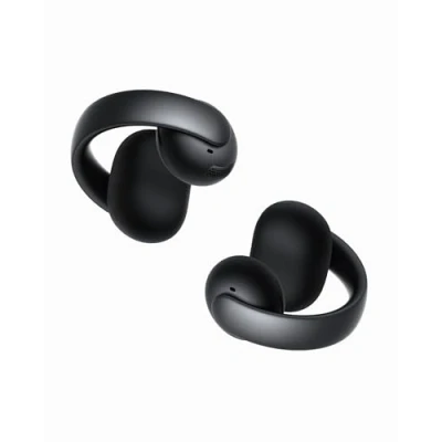 Image of soundcore AeroClip by Anker, Open Ear Earbuds, Clip On Headphones, Adaptive Comfort, Clear Calls with 4 Mics and AI, Stable Fit, 12mm Drivers for Crisp Sound, Ring Design (Midnight Black)